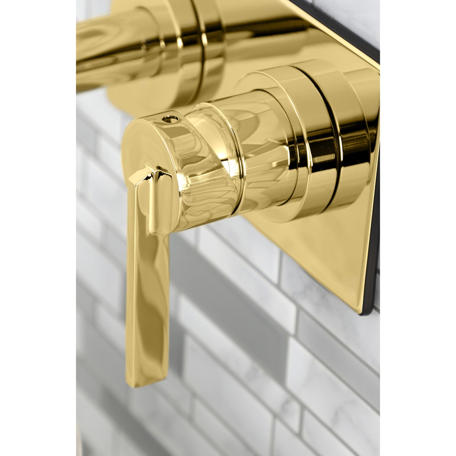 Kingston Sona KS8112CTL - Continental Single-Handle 2-Hole Wall Mount Bathroom Faucet, Polished Brass — thumbnail 2